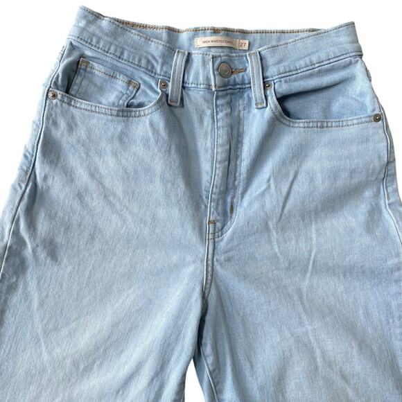 Levi's 724 High Waisted Taper Super Light Wash Jeans 27 X 28- Excellent - Picture 12 of 15